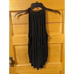 Ann Taylor Loft Shirt Women's Medium Sleeveless BlackLoft Relaxed Round Neck Cas